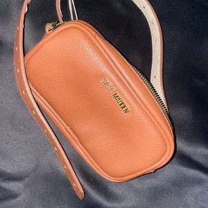Medium Steve Madden Belt Bag Fanny Pack Brown Cognac Faux Leather Clutch